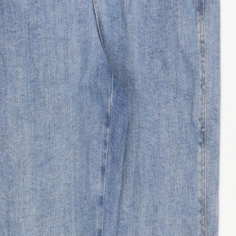 Marks and Spencer Womens Blue Cotton Skinny Jeans Size 8 Regular Zip