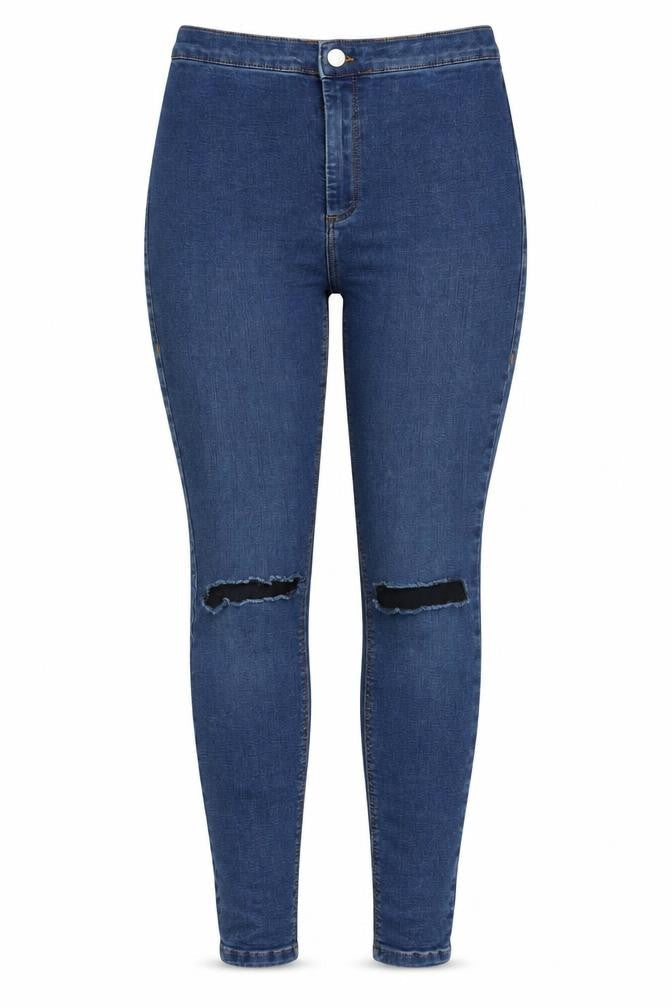 Topshop Womens Blue Cotton Jegging Jeans Size 30 in Regular Zip