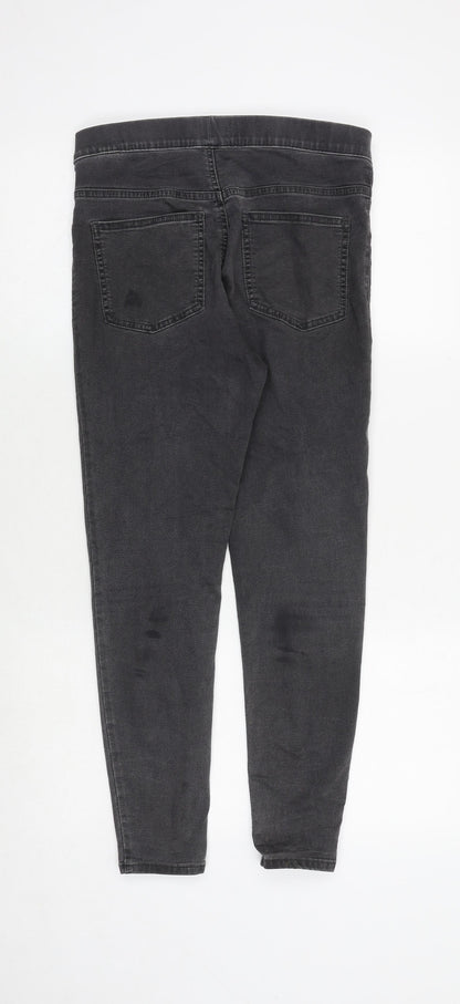 Marks & Spencer Womens Grey Cotton Jegging Jeans Size 10 Regular