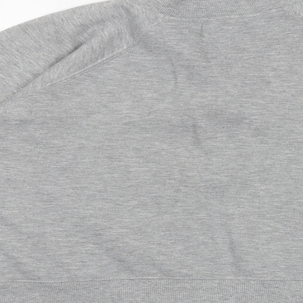 Bonmarché Womens Grey Cotton Full Zip Sweatshirt Size M Zip