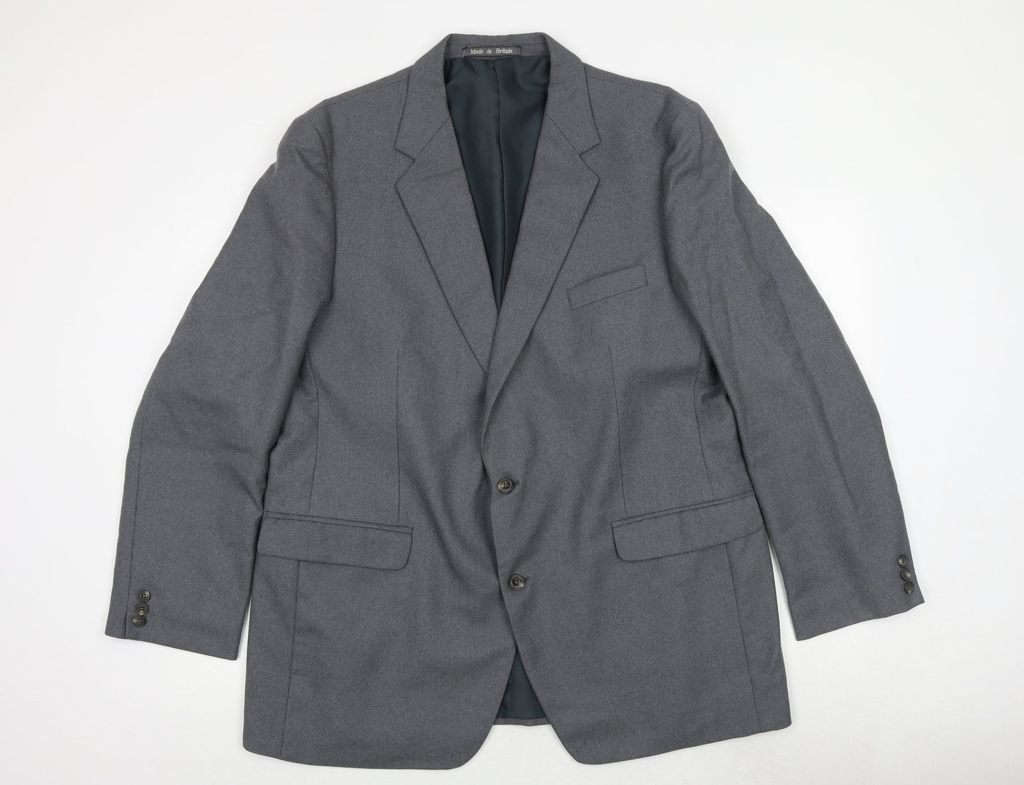 Grendale Mens Grey Wool Jacket Suit Jacket Size 44 Regular
