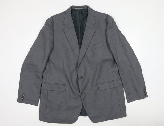 Grendale Mens Grey Wool Jacket Suit Jacket Size 44 Regular