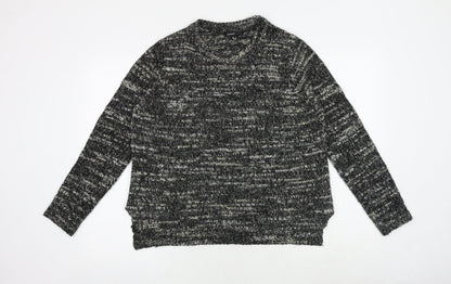 Mango Womens Grey Round Neck Polyester Pullover Jumper Size XL