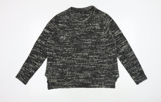 Mango Womens Grey Round Neck Polyester Pullover Jumper Size XL