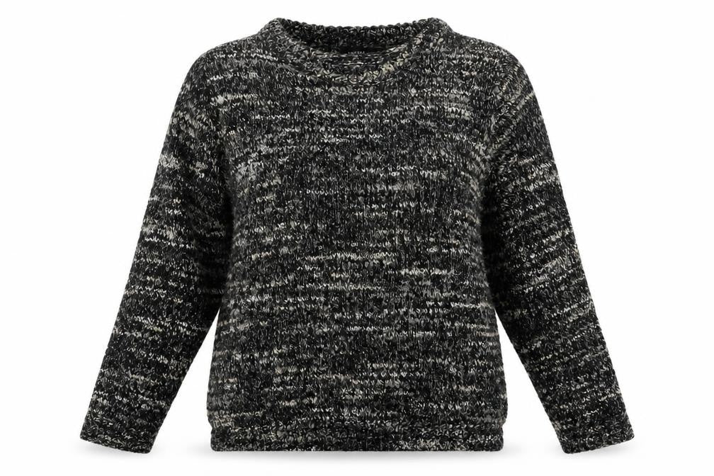 Mango Womens Grey Round Neck Polyester Pullover Jumper Size XL