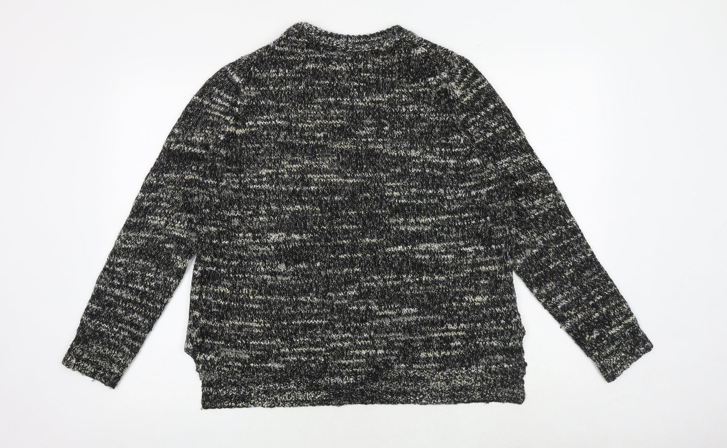 Mango Womens Grey Round Neck Polyester Pullover Jumper Size XL