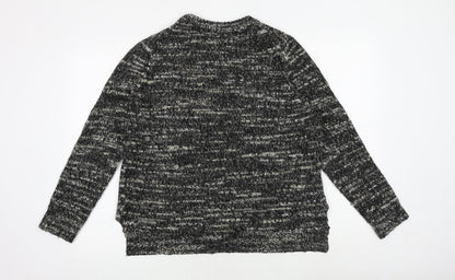 Mango Womens Grey Round Neck Polyester Pullover Jumper Size XL