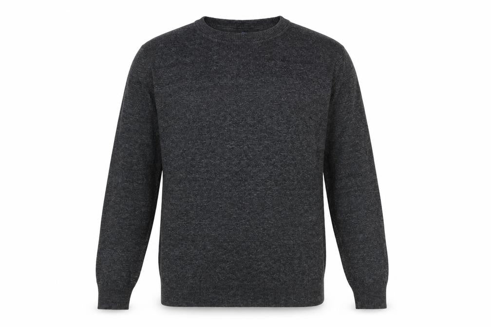H&M Mens Grey Round Neck Cotton Pullover Jumper Size M Long Sleeve