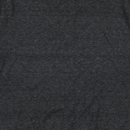 H&M Mens Grey Round Neck Cotton Pullover Jumper Size M Long Sleeve