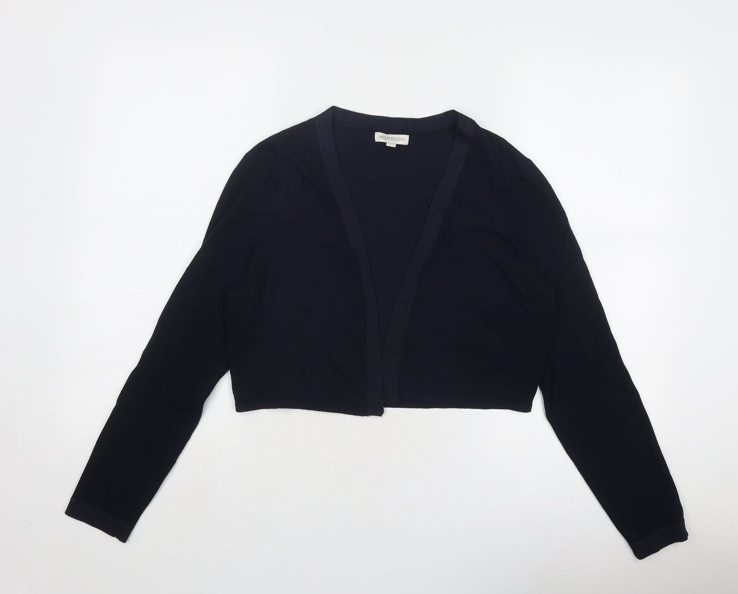 Monsoon Womens Blue V-Neck Viscose Cardigan Jumper Size M