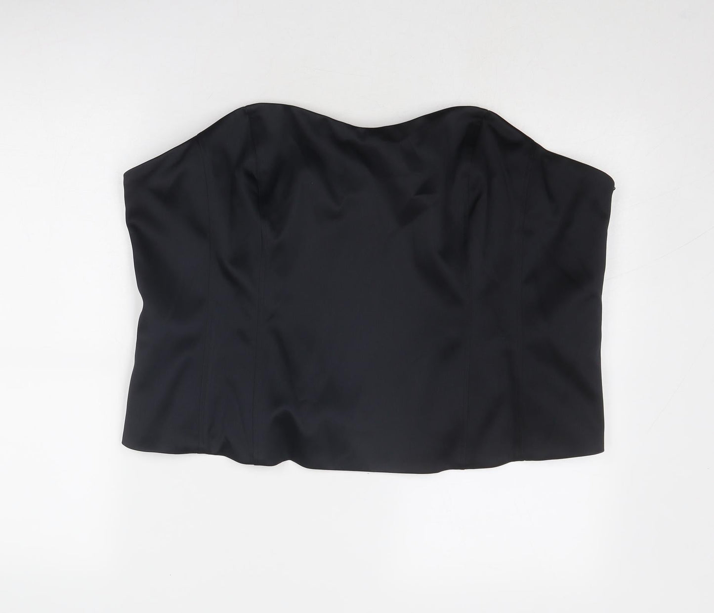 Marks and Spencer Womens Black Polyester Cropped Tank Size 24 Off the Shoulder