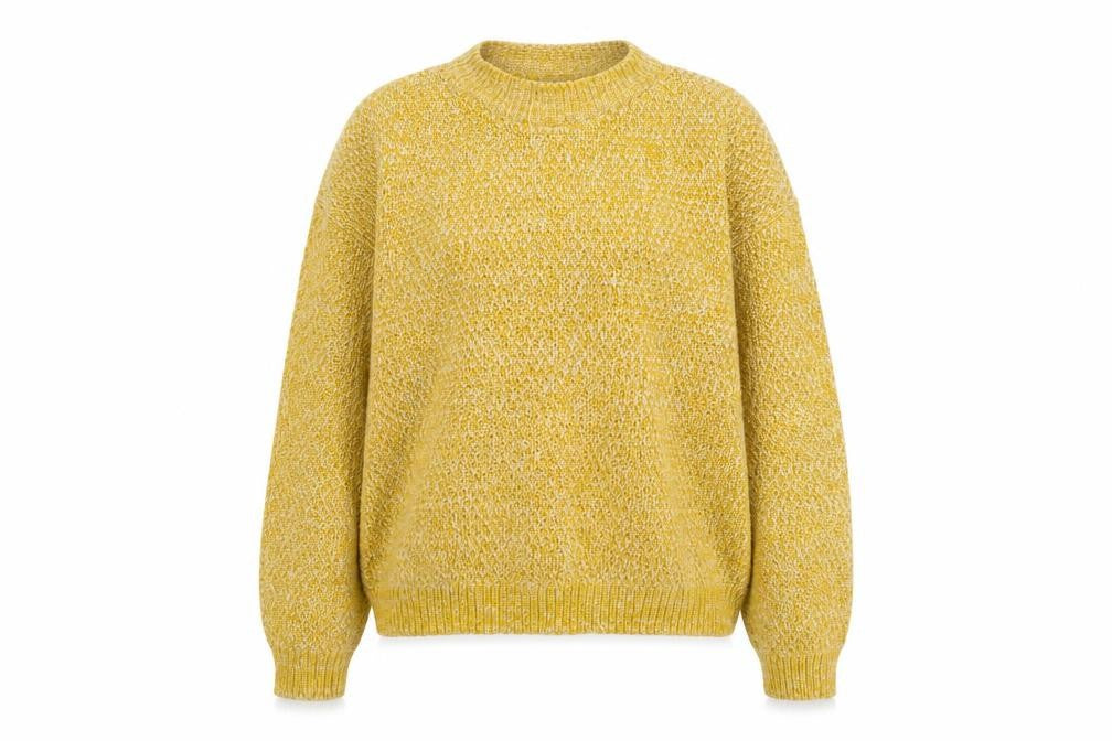 Boohoo Womens Yellow Round Neck Acrylic Pullover Jumper Size M