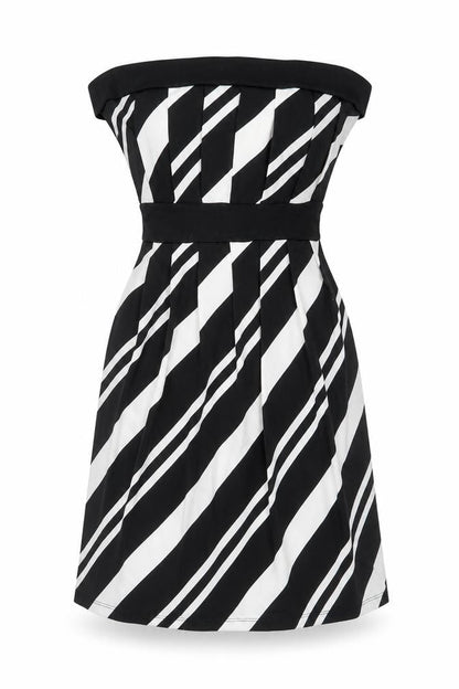 Next Womens Black Geometric Polyester Fit & Flare Size 8 Off the Shoulder Pullover