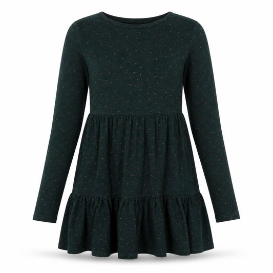 Stella Morgan Womens Green Polka Dot Polyester Skater Dress Size 12 Round Neck Pullover