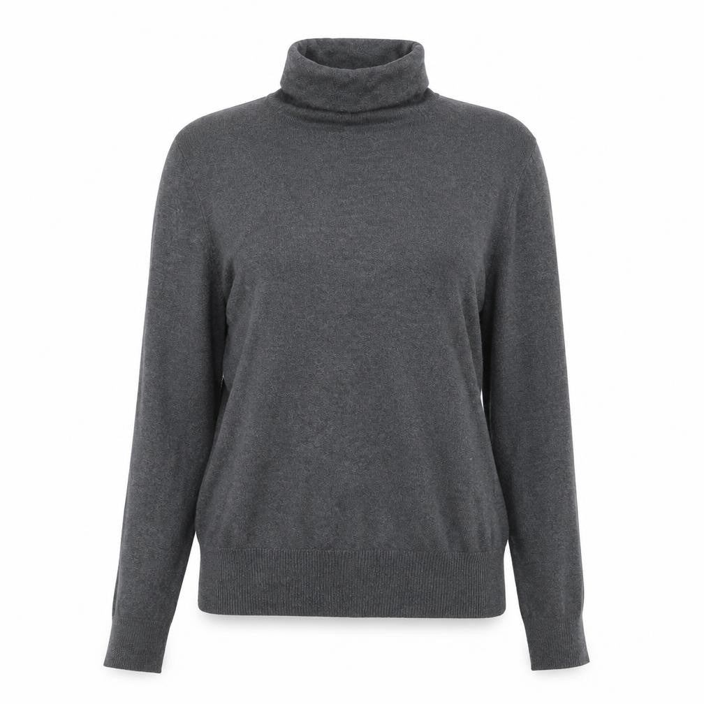 Zara Womens Grey Roll Neck Modal Pullover Jumper Size S