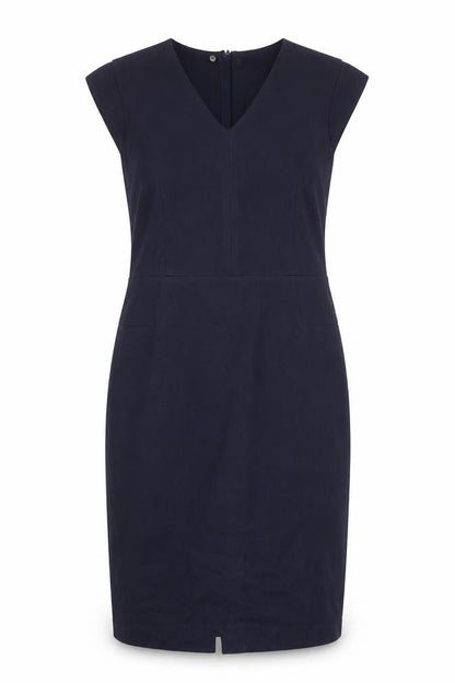 Next Womens Blue Polyester Shift Size 12 V-Neck Zip
