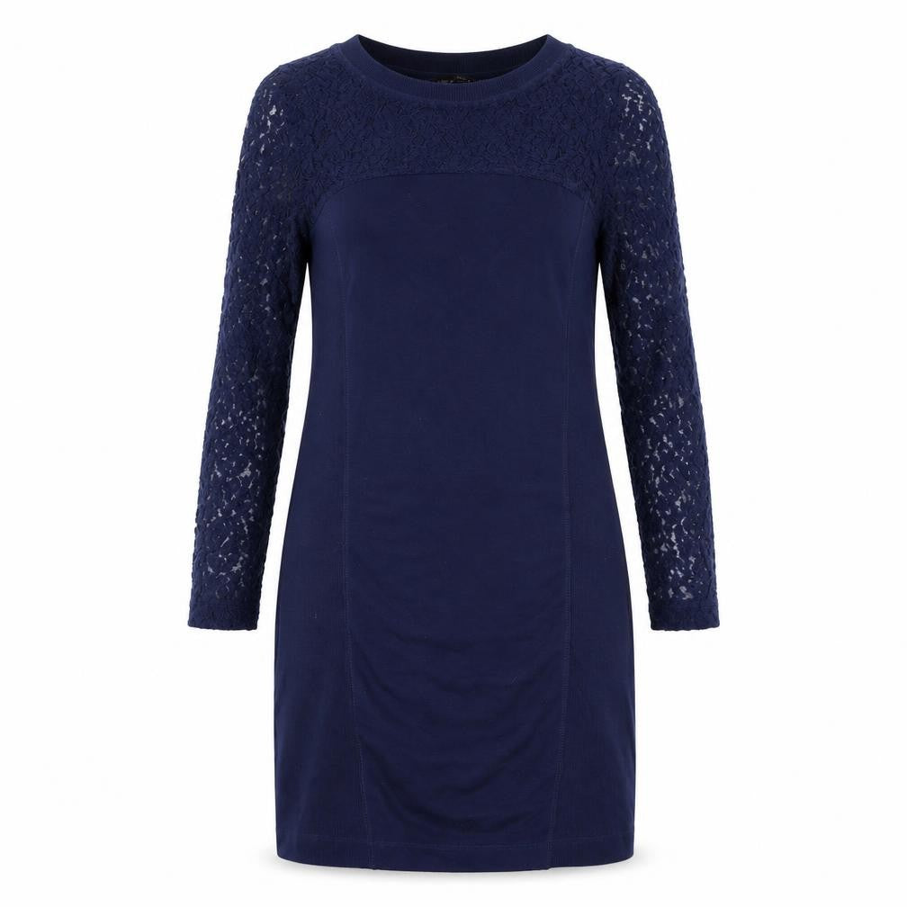 Marks & Spencer Womens Blue Polyester A-Line Size 10 Round Neck Pullover
