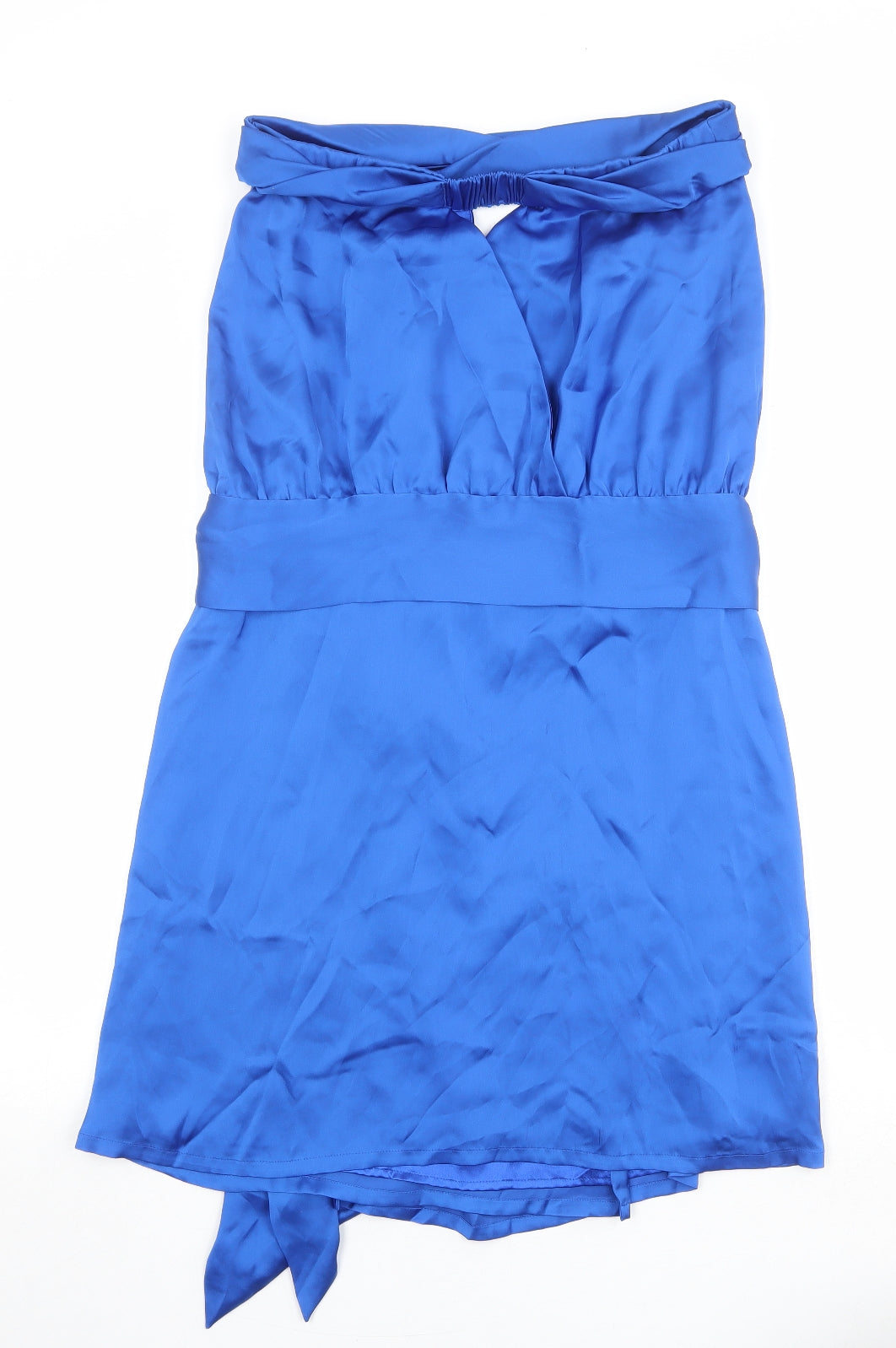 Trinity & Susan Womens Blue Polyester A-Line Size 12 Off the Shoulder Pullover - Front Detail