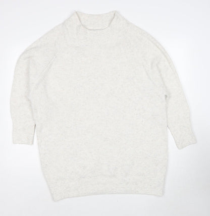 Topshop Womens Ivory Round Neck Polyester Pullover Jumper Size S