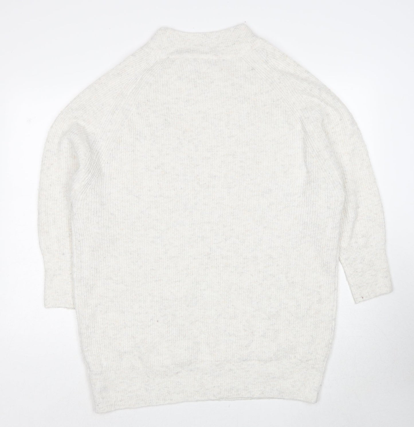 Topshop Womens Ivory Round Neck Polyester Pullover Jumper Size S