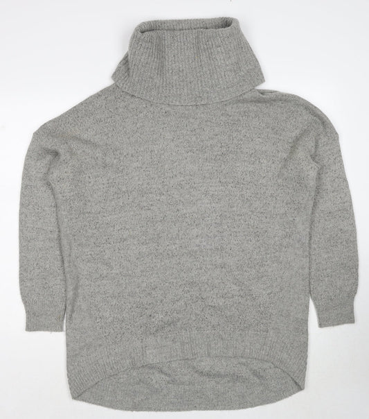 Wallis Womens Grey Roll Neck Acrylic Pullover Jumper Size M