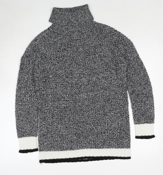 Divided by H&M Womens Grey Roll Neck Acrylic Pullover Jumper Size XS