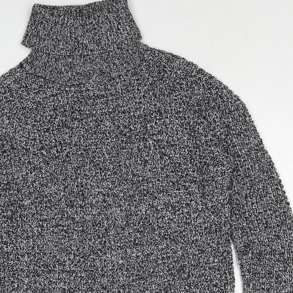 Divided by H&M Womens Grey Roll Neck Acrylic Pullover Jumper Size XS