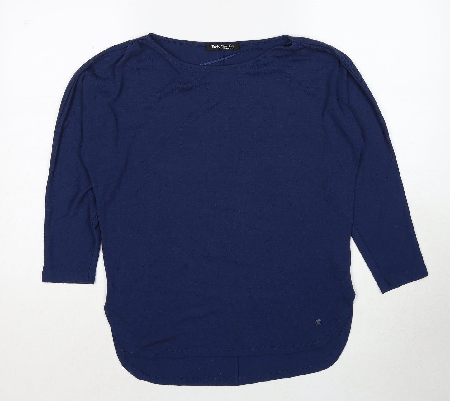Betty Barclay Womens Blue Round Neck Polyester Pullover Jumper Size 8