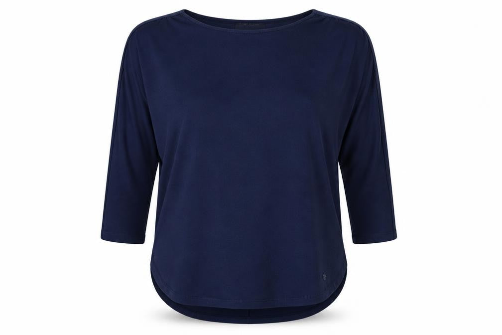 Betty Barclay Womens Blue Round Neck Polyester Pullover Jumper Size 8