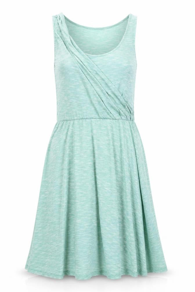 Gap Womens Green Viscose Tank Dress Size S Round Neck Pullover