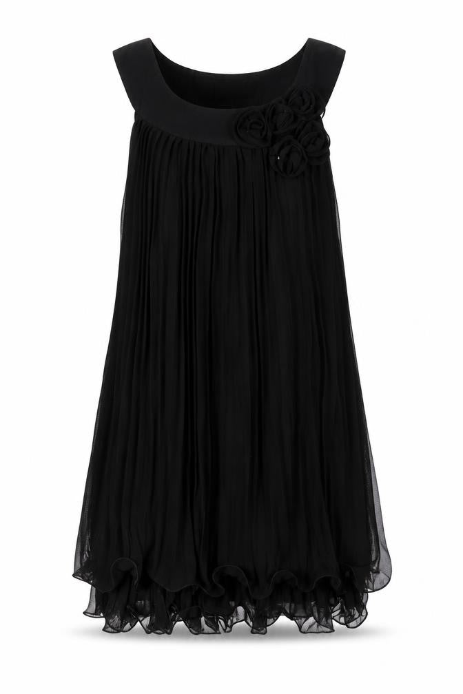 AX Paris Womens Black Polyester A-Line Size 10 Boat Neck Pullover