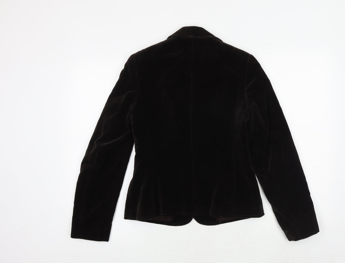 Feminella Womens Brown Jacket Blazer Size 10 Button