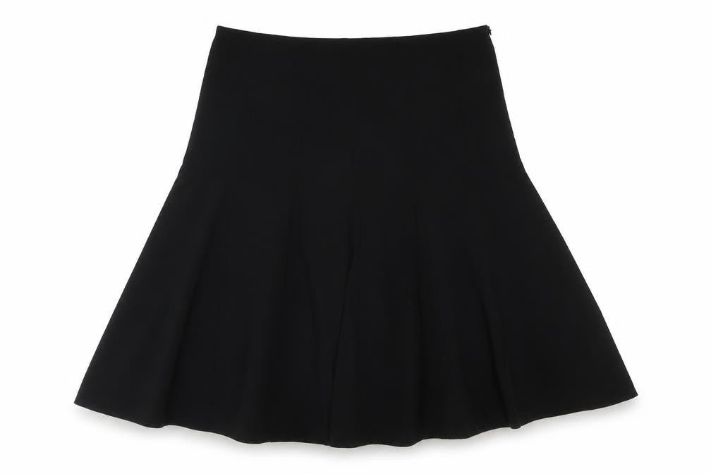 Marks & Spencer Womens Black Polyester Swing Skirt Size 36 in Zip