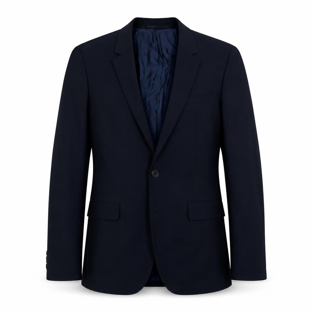 Topman Mens Blue Polyester Jacket Suit Jacket Size 34 Regular