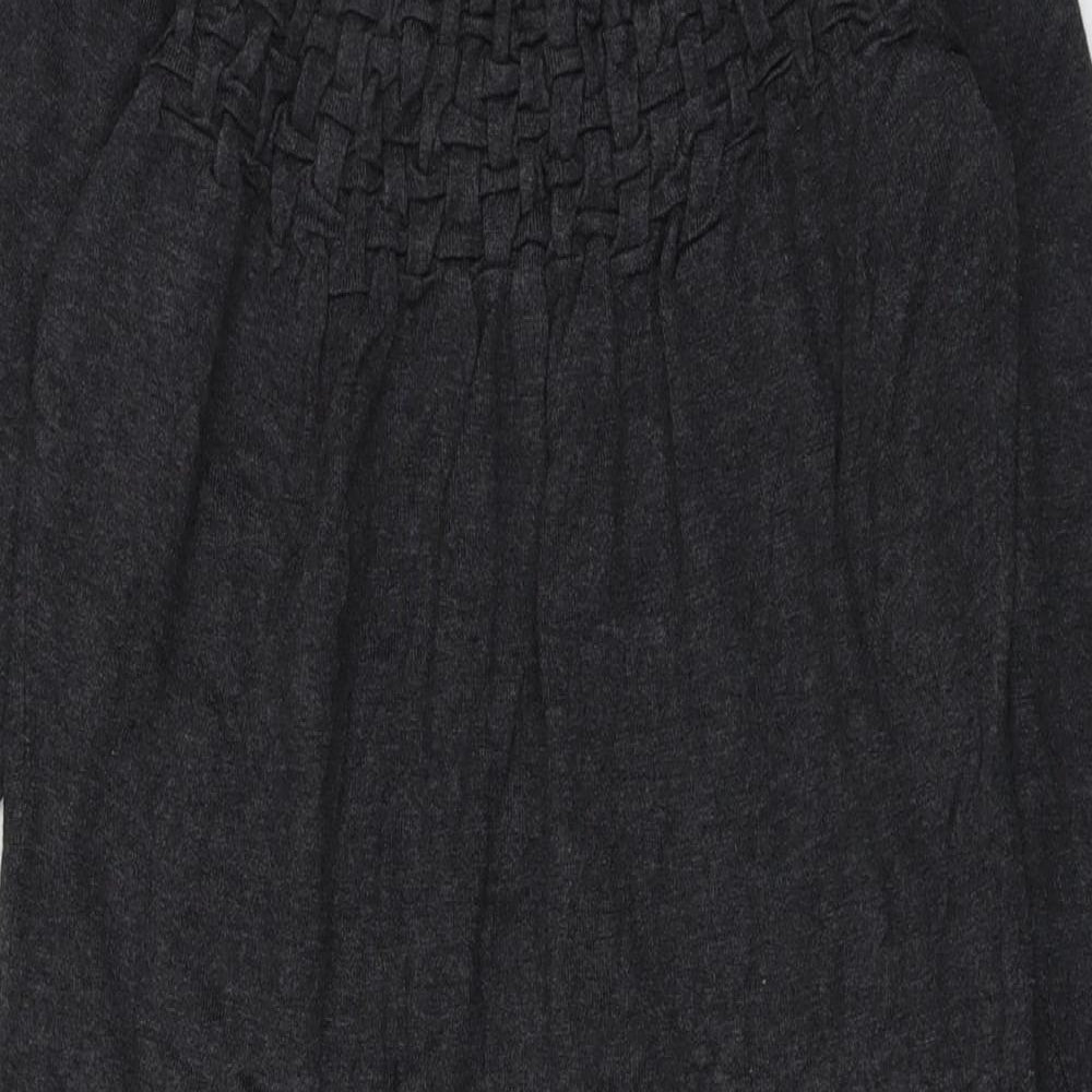 In Wear Womens Grey Viscose A-Line Size M Round Neck Pullover