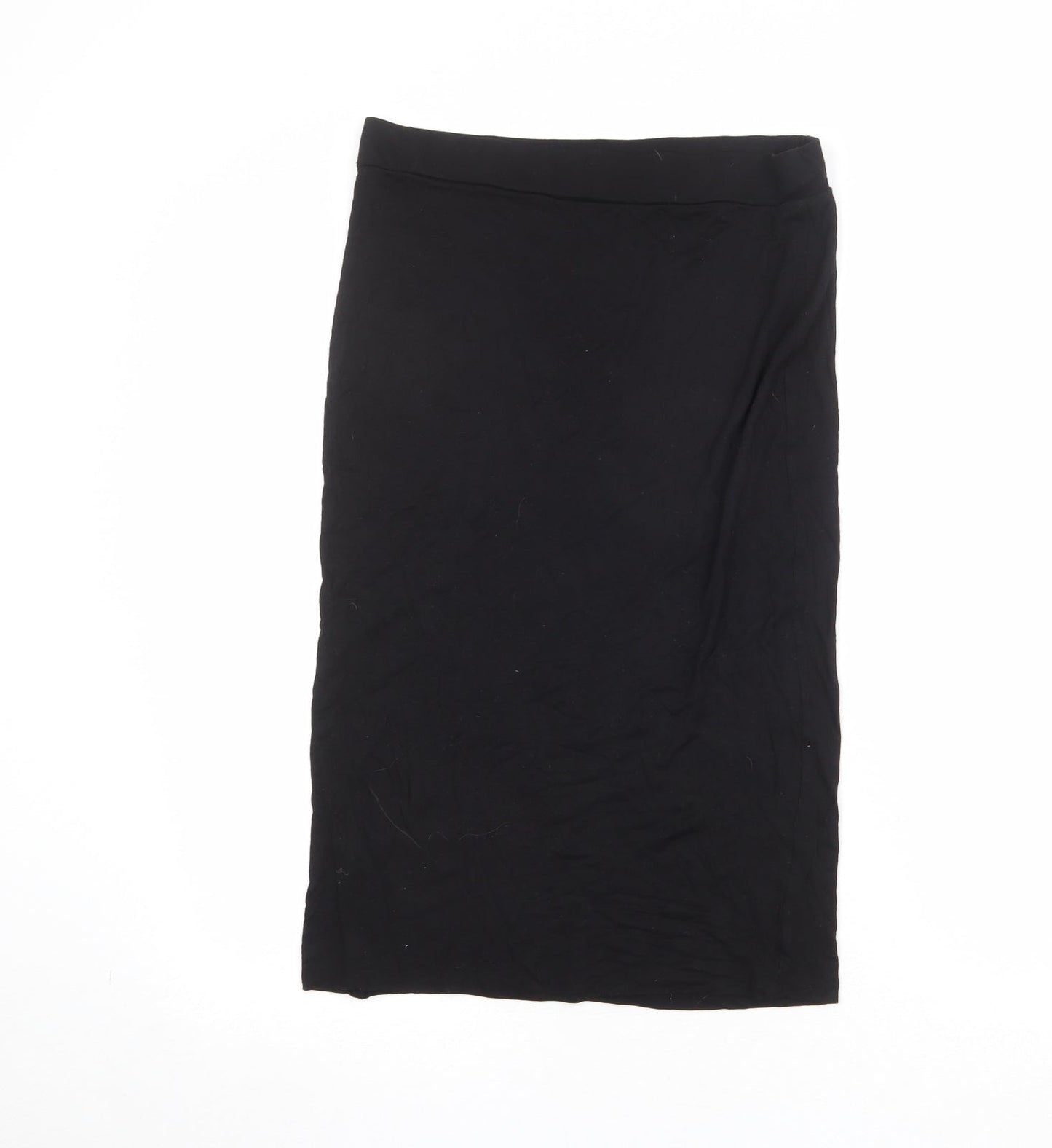 River Island Womens Black Polyester A-Line Skirt Size 10