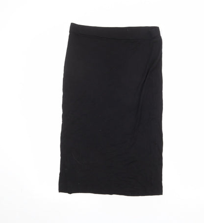 River Island Womens Black Polyester A-Line Skirt Size 10