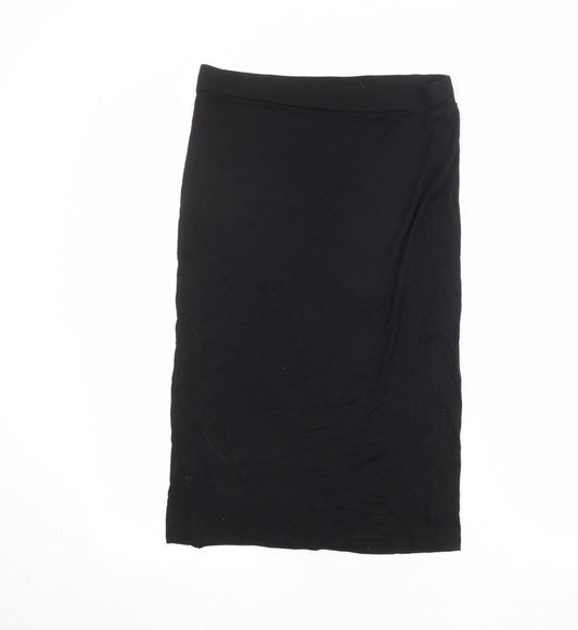 River Island Womens Black Polyester A-Line Skirt Size 10