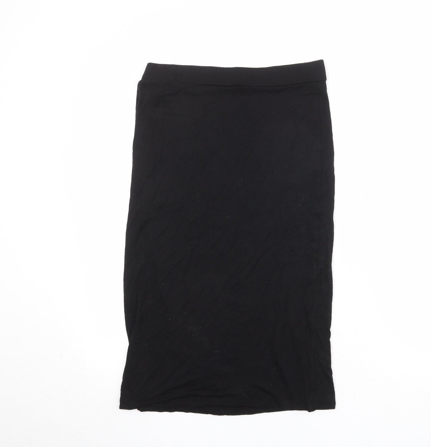 River Island Womens Black Polyester A-Line Skirt Size 10