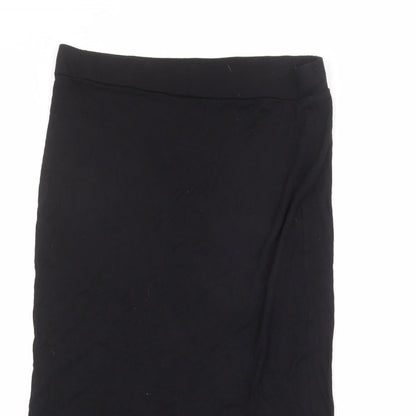 River Island Womens Black Polyester A-Line Skirt Size 10