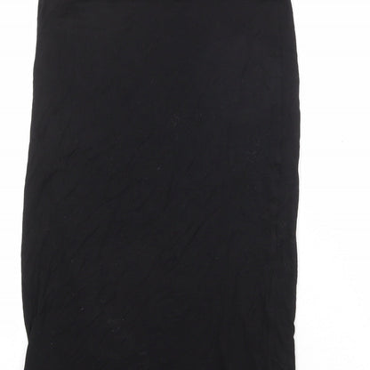 River Island Womens Black Polyester A-Line Skirt Size 10