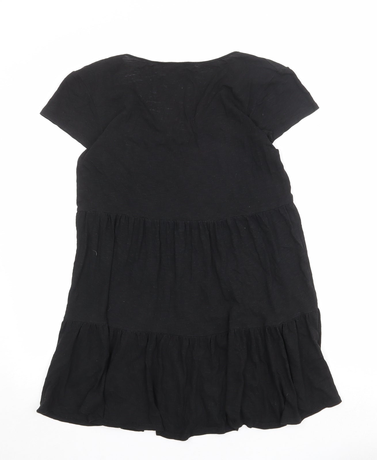 Sportsgirl Womens Black 100% Cotton T-Shirt Dress Size XS V-Neck Pullover