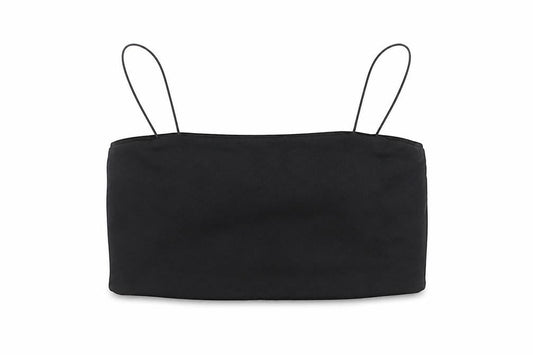 Boohoo Womens Black Polyester Cropped Tank Size 12 Square Neck