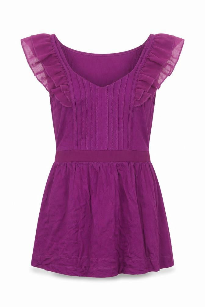 H&M Womens Purple Viscose Basic Blouse Size XS V-Neck