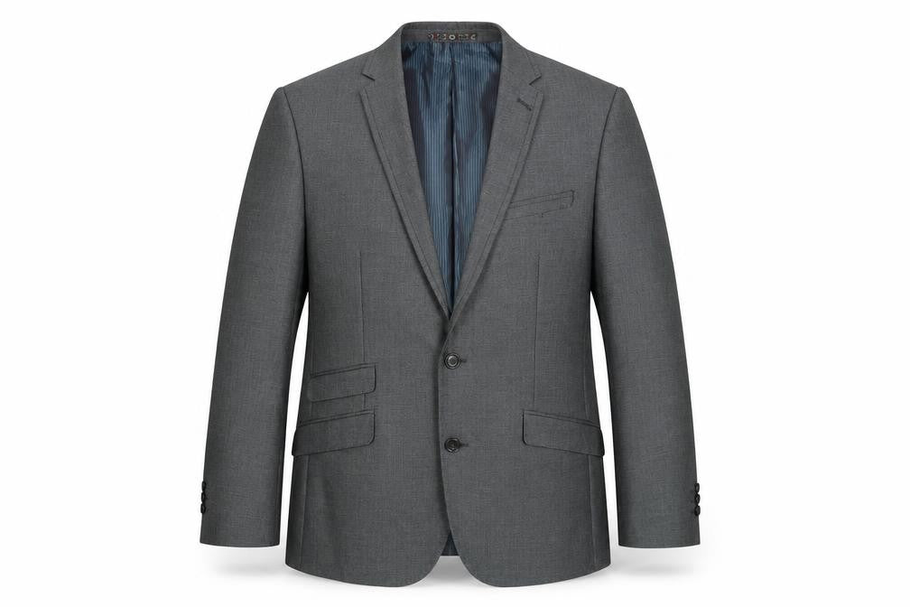 Harry Brown Mens Grey Polyester Jacket Suit Jacket Size 40 Regular