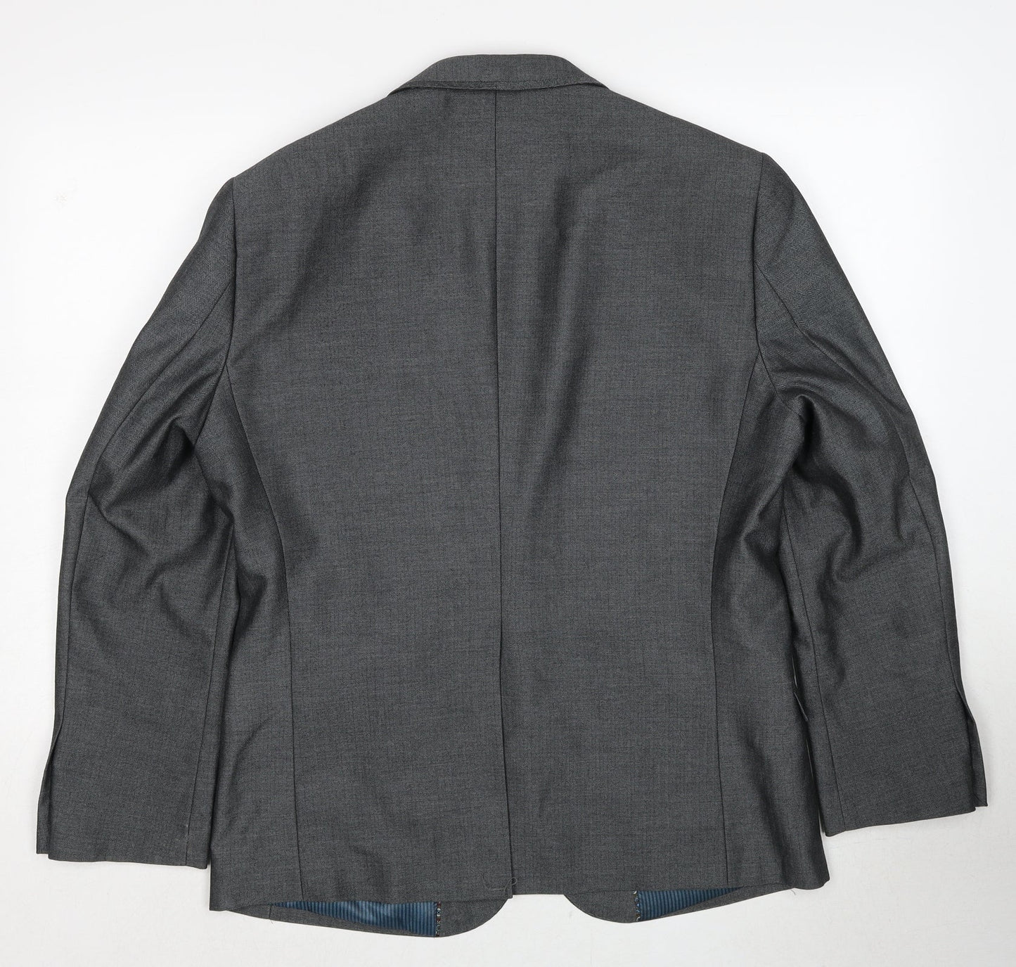 Harry Brown Mens Grey Polyester Jacket Suit Jacket Size 40 Regular