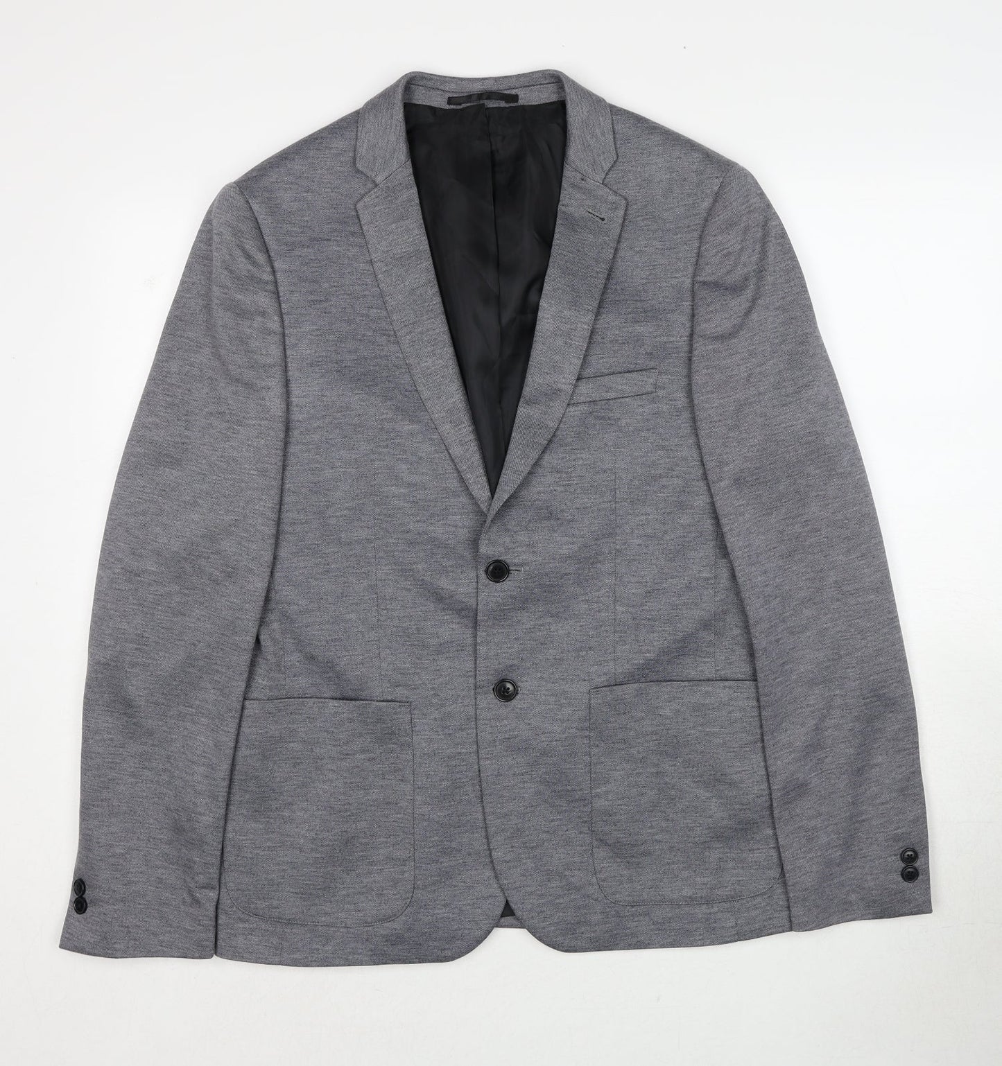 Burton Mens Grey Polyester Jacket Blazer Size 38 Regular