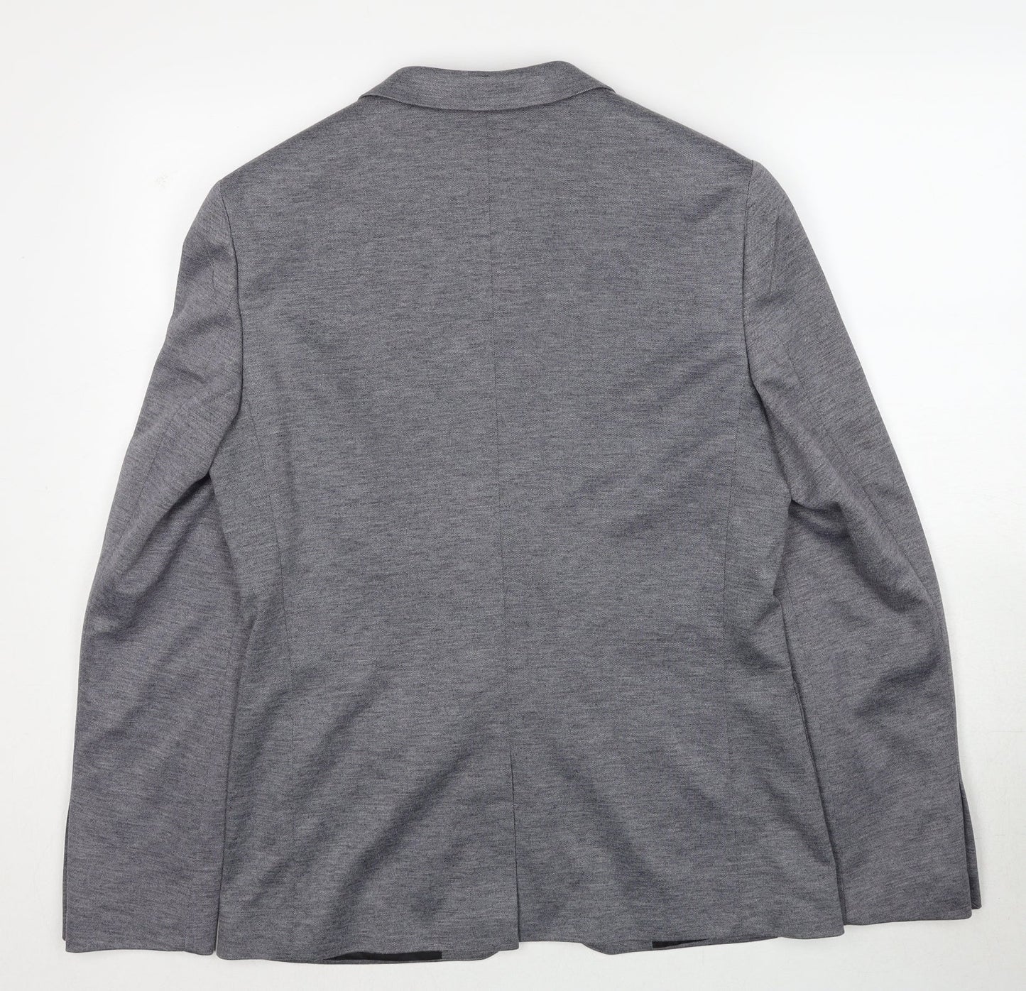 Burton Mens Grey Polyester Jacket Blazer Size 38 Regular