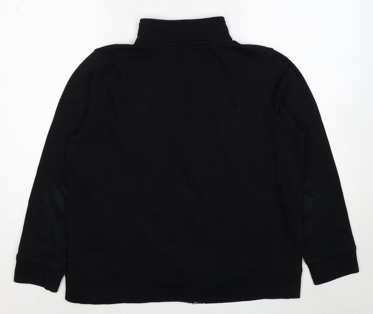 Bonmarché Womens Black Cotton Full Zip Sweatshirt Size M Zip