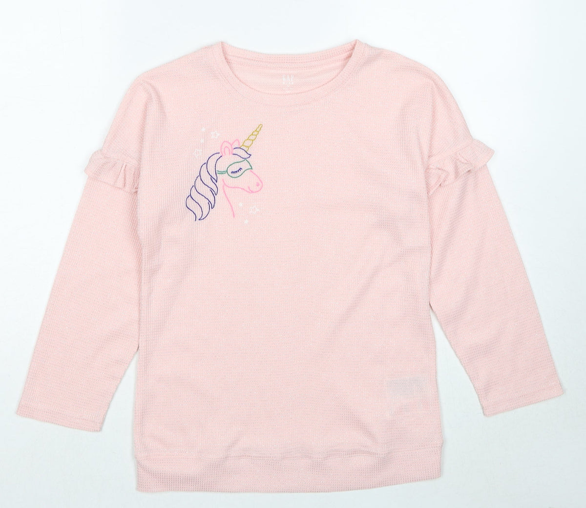 Gap Girls Pink Polyester Pullover Sweatshirt Size 13-14 Years Pullover - Unicorn